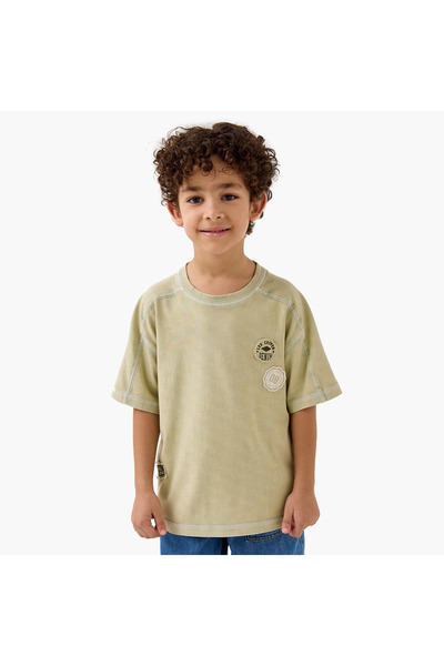 Lee Cooper Applique Detail T-shirt with Short Sleeves