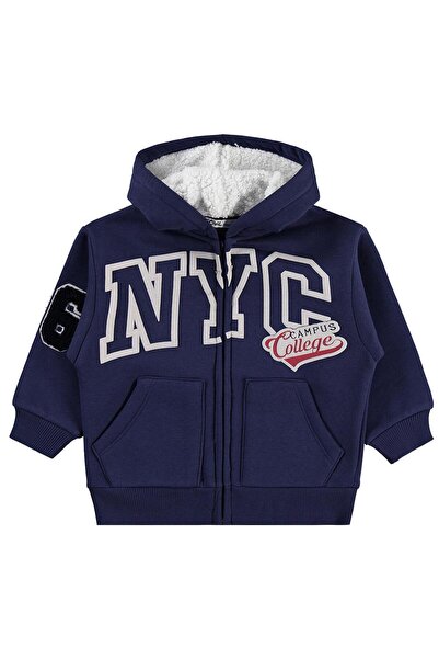 Civil Boys College Campus Printed 2-5 Years Old Cardigan - Navy Blue 4-5 Year...