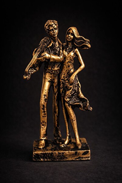 YONCA ART CONCEPT SEVGİLİ KEMANLI BİBLO HEDİYELİK AKSESUAR (19 CM BOY 7 CM EN...