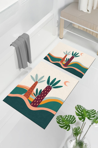 ferahome Kaymaz Tabanlı, Yıkanabilir Banyo & Duşakabin Önü Paspası – Lavabo Ö...