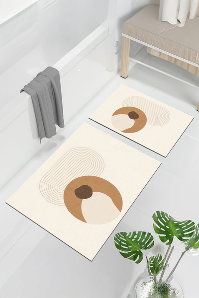 ferahome Kaymaz Tabanlı, Yıkanabilir Banyo & Duşakabin Önü Paspası – Lavabo Ö...