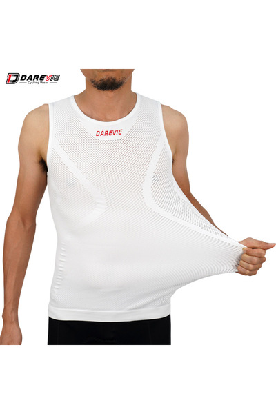 Choice S-M White Sleeveless DAREVIE Cycling First Layer Small Size Man Compre...