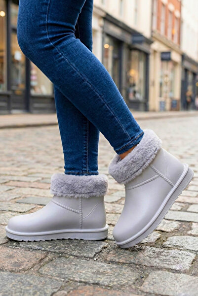 Ekonomik Ayakkabı Women's Short Plush Winter Boots Waterproof Thermo Non-Slip...