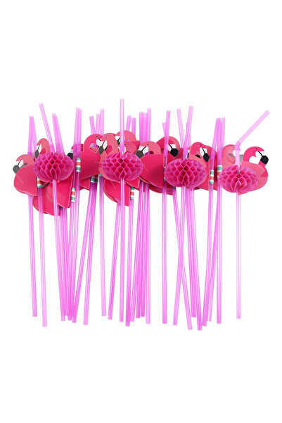 Choice 25 قطعة من شفاطات الشرب بنمط الفلامنجو الاستوائي، 25 قطعة من شفاطات ال...