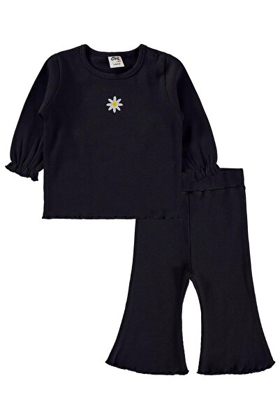 Civil Baby Papatya Nakışlı 6-18 Ay Takım - Gri 9-12 Ay