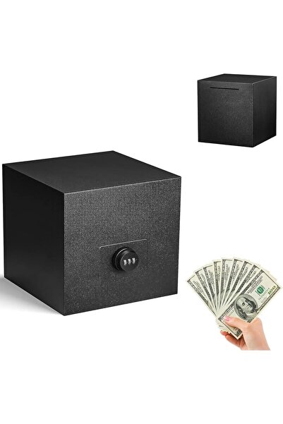 Arabest Savings Vault - 19CM Steel Lockbox with Combination Code, Unbreakable...