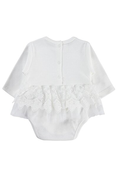 Civil Baby Tul cu volane 3-12 luni cu închidere cu capse - Ecru 9-12 luni