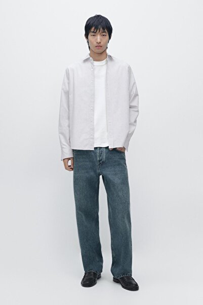 Massimo Dutti Cotton blend striped shirt