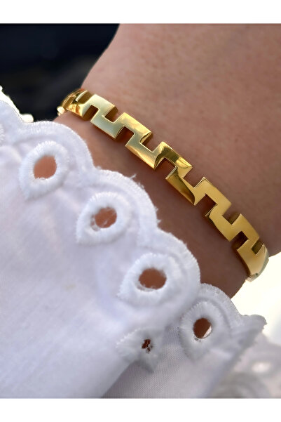 FERRO Yellow Steel Handcuff Cord Women's Bracelet Frjw10041A-B Gift Packed