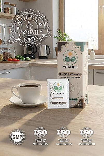 VİTALKİS Hindiba Kahvesi 30 Gün – (30 Saşe) Doğal İçerikli Form Coffee