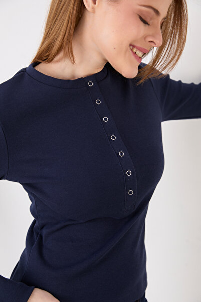 ZAZZONİ Snap-Button Collar Bodysuit