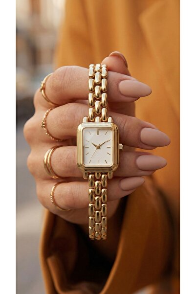 KLISHE Butik Vintage Gold Renk Çelik Kadın Saat, Old Money, Classic, Limited ...