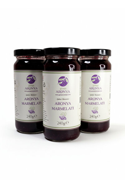 Aronya Marmelatı Şeker İlavesiz 3 lü Paket (240gr x 3 Adet)