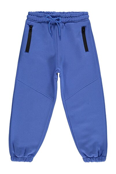 Civil Boys Zippered Tracksuit Bottoms for Ages 6-9 - Blue 8-9 Years