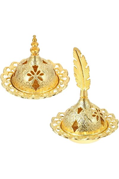 Arabest مبخرة صغيرة على شكل برج، حامل بخور بتصميم عتيق مزين بالذهب، ديكور منز...