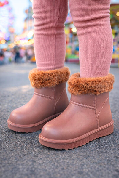 Ekonomik Ayakkabı Girls' Plush Winter Boots – Warm Lining, Non-Slip Sole, Wat...