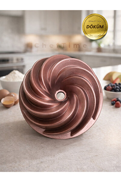 CHEFTİME Rose Rüzgar Gülü Döküm Granit Kek Kalıbı 26cm