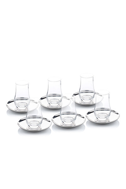 Blends Silver Tea Cups Set with Palm Pattern from Aseeb