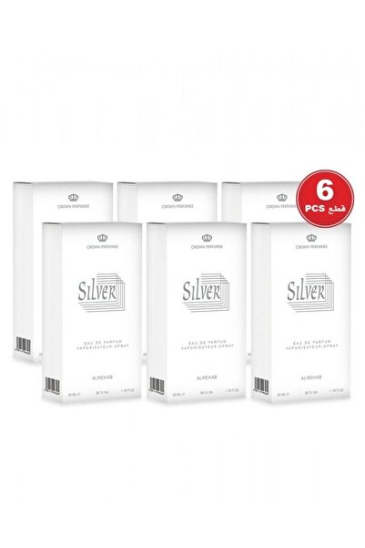 ALREHAB Al-Rehab Silver Perfume 35 ml - 6 Pieces