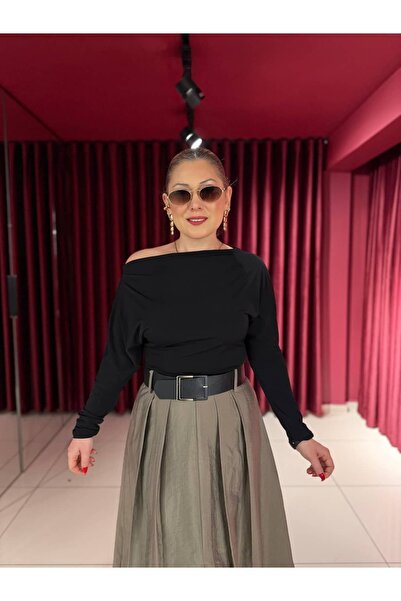 Serpirella Butik Boat Neck Off Shoulder Blouse