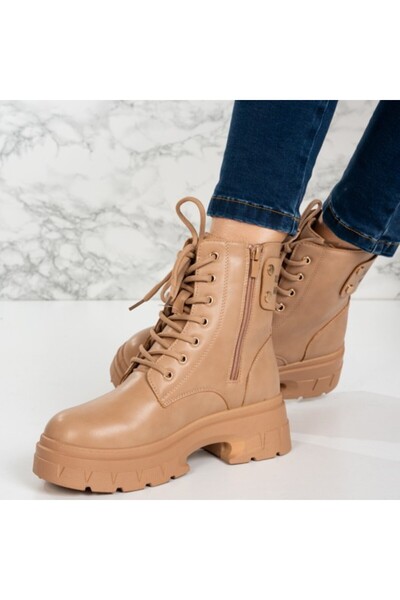 Sofia Store Women's fur-lined boots made of eco-leather with fur Grety