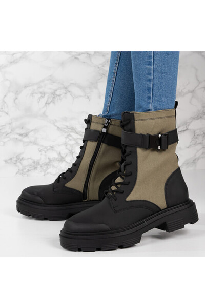 Sofia Store Women's ecological leather boots with laces Gloria