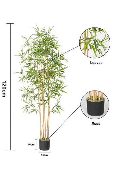 dida-cosmos خشب بامبو صناعي بطول 120 سم لغرفة المعيشة والشرفة والممر والديكور...