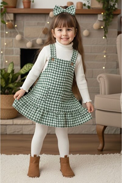 Tinypeople Girl's Dress and Vest Set, Ruffled Vest, Buckle Bodysuit Set, Top ...