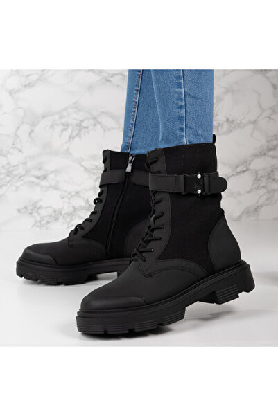 Sofia Store Ghete dama din piele ecologica cu siret Gloria