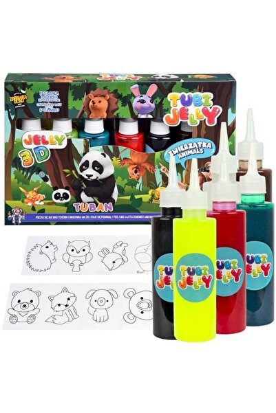 papağan oyuncak توبان تيبي جيلي 6 ألوان، أشكال حيوانات ثلاثية الأبعاد، حيوانا...