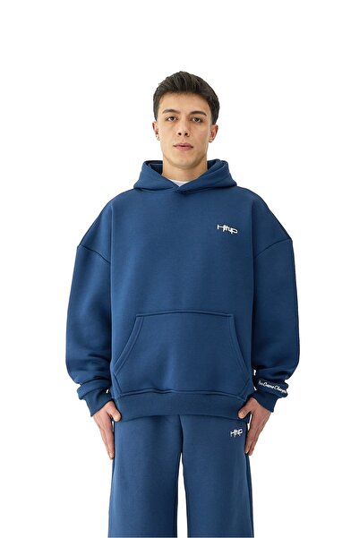 Nakışlı Premium Oversize Kapişonlu Hoodie