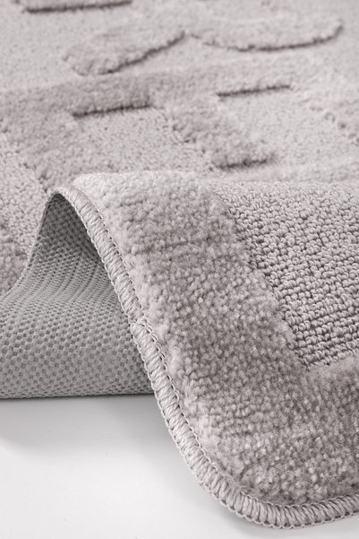 Konfor Halı Natural Non-Slip Base Bath Mat Long Lasting Soft Textured Water Absorbent Washable Relax 60X100
