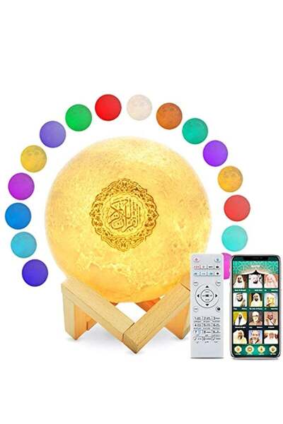 Generic Portable Bluetooth Speaker, 4 in 1 Quran Speaker with 16 Colors 3D Pr...