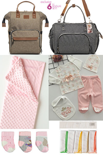 Beyaz Bebek 6’lı Bebek Doğum Seti(HASTANE ÇIKIŞ,ANNE&BEBEK BAKIM OMUZ VE SIRT...