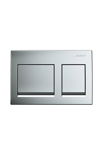 Geberit Alpha15 Kumanda Kapağı - Çift Basmalı Mat Krom