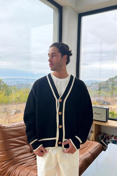 Flaw Wear Buttoned Knitwear Cardigan Black