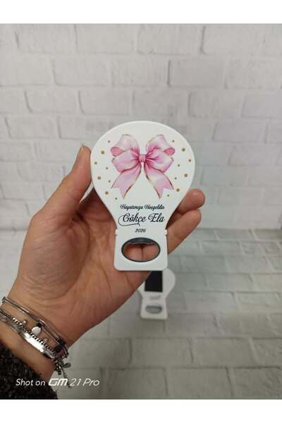 LecaTTe 20 Adet Balon Pembe Fiyonk Magnet Açacak Yeni Doğan, Doğum Günü, Sünn...