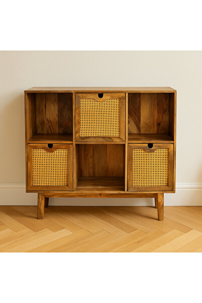 Alqaryah Alkhasbiah Trading Company مدخل خشبي مزود بأدراج