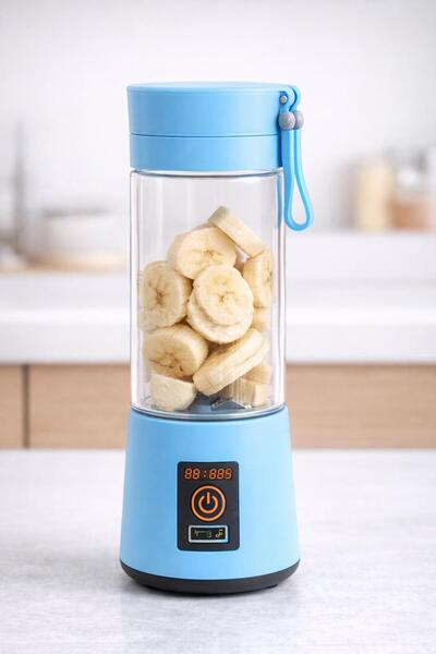 ATLT ATLANTİS 380 ML TAŞINABİLİR USB ŞARJI BLENDER 3 PASLANMAZ ÇELİK BIÇAKLI ...