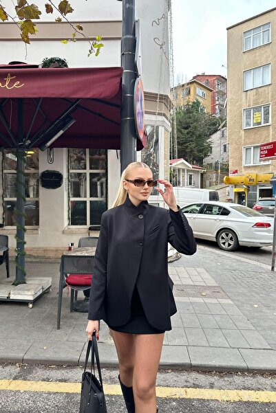 lizge giyim HAKİM YAKA TEK DÜĞME CEKET