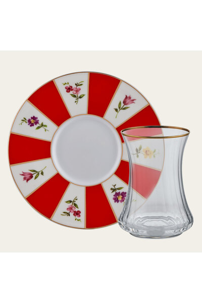 ROY KING ACEM KIRMIZI 6'LI ÇAY SETİ