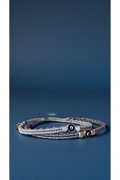 Bensei Takı Dükkanı BENSEİ Sevgili Bilekliği , Rodyum Kaplama Kobalt Nazar Bo...