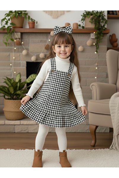 Tinypeople Girl's Dress and Vest Set, Ruffled Vest, Buckle Bodysuit Set, Top ...