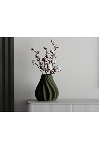Sani Decorative vase Sani, Sofia 129 x 129 x 140 mm, Dark Green Matt