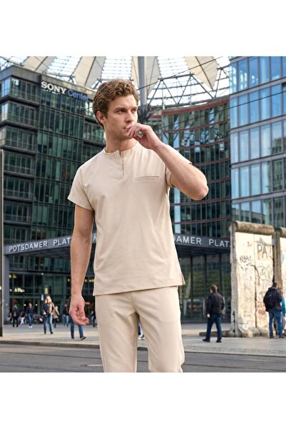 Dr. Mitra بدلة طبيب التمريض الجراحي للرجال من طراز برلين قماش قابل للتمدد