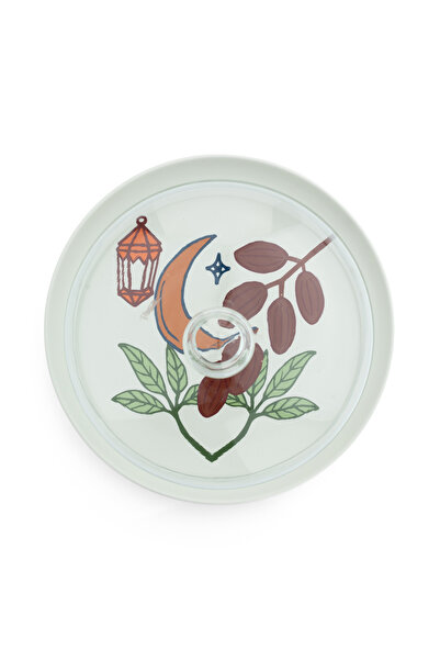 Blends Cake Plate with Lid Crescent Pattern