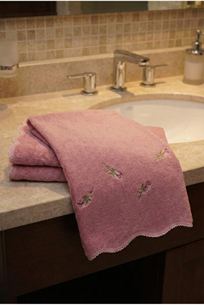 Motif Mağaza Set of 2 Microcotton 100% Cotton 50X100 Embroidered Hand-Face To...