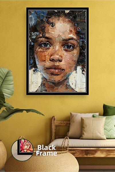 KOSS Dijital Πορτρέτο αφρικανικής γυναίκας σε στυλ κολάζ Μοντέρνα διακόσμηση ...