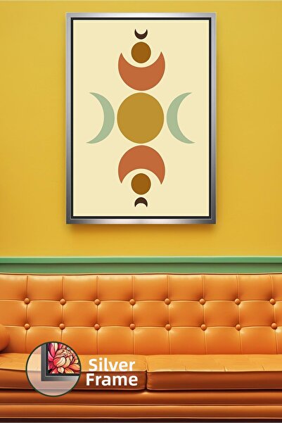 KOSS Dijital Fazele lunii geometrice boeme, design abstract, pictură pe pânză...