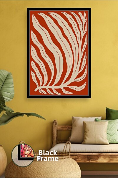 KOSS Dijital Decor modern de perete cu model de frunze pe podea de cărămidă, ...